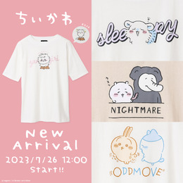 セルフカットでやらかした「ちいかわ」が可愛い!新作ワンピTシャツ全4種がどれも個性的