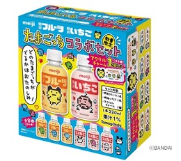 「たまごっち」まめっち、おやじっちなど全8種のアクリルチャームが可愛い!「明治フルーツ・いちご」コラボパッケージが数量限定発売