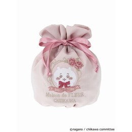 「ちいかわ」たちがバラやリボンで可愛らしくドレスアップ!Maison de FLEURコラボ刺繍巾着が本日9月16日10時より予約受付開始