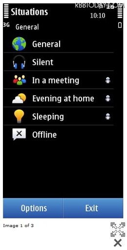 「Nokia Situations」の操作画面 「Nokia Situations」の操作画面