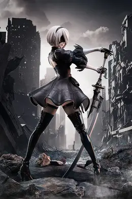白の約定を携え佇む姿が美しい…！「ニーアオートマタ」より「2B(ヨルハ二号B型) 」1/4 スケールフィギュアが販売中【UPDATE】