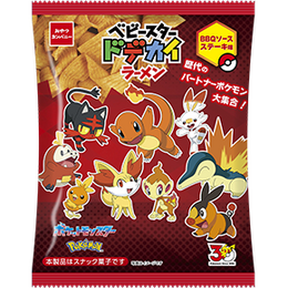 歴代のパートナーポケモンが集合!30周年記念パッケージの「ベビースタードデカイラーメン」が販売中