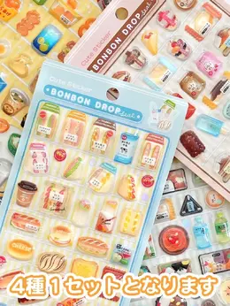 「ボンボンドロップシール」コンビニ商品テーマの新作が公式抽選販売!おにぎり&お弁当、ホットスナックなど4種セット