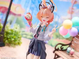 『ブルアカ』満面の笑みを浮かべる「ネル(制服)」が可愛すぎる!クレープ片手にピース、EXPO満喫のメモロビを1/7フィギュアで完全再現