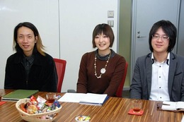 イニスの新人3名。左から志度谷昌平氏、多田野友紀さん、永井裕也氏
