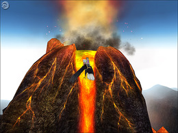 火山地帯にレッドドラゴン出現！『マビノギ』3周年アップデート