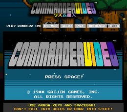 ファミコン風ブラウザゲーム『CommanderVideo リズム星人』