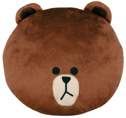 ブラウン ダイカットクッション