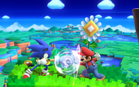 『大乱闘スマッシュブラザーズ for Wii U』に『ソニック ロストワールド』のステージ登場 ― 特徴ある風景をバックにマリオとソニックが戦う画像が公開 画像