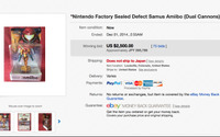 両腕がアームキャノンのサムスのamiiboが2500ドルで落札される 画像