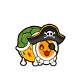 海賊+カメ+星+炎