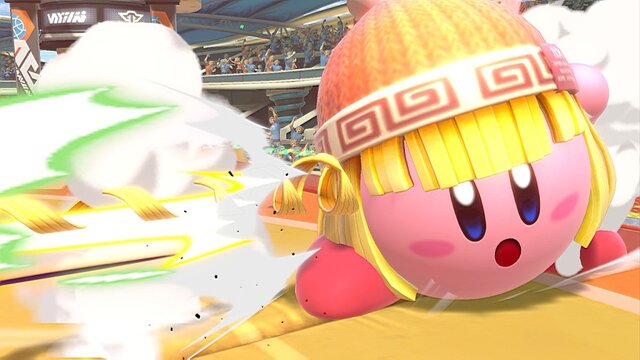 『スマブラSP』カービィが伸ばすのは、腕じゃなくて髪!? ミェンミェンを吸い込んで“中華カワイイ”姿を激写！