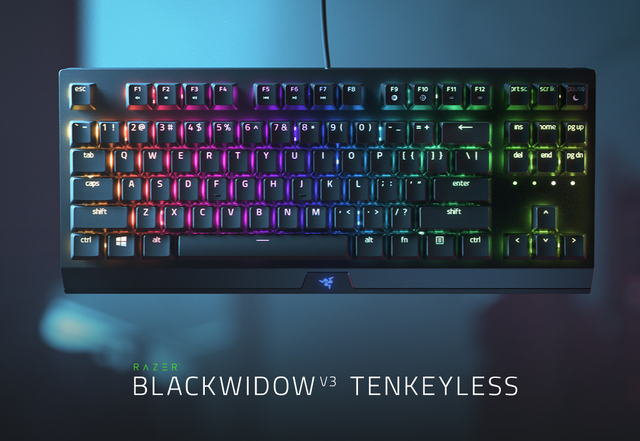 Razerからハウジングが改良されたゲーミングキーボード「Razer BlackWidow V3 Tenkeyless」やゲーミングチェアの限定モデル「Razer Iskur Black」などが発売決定