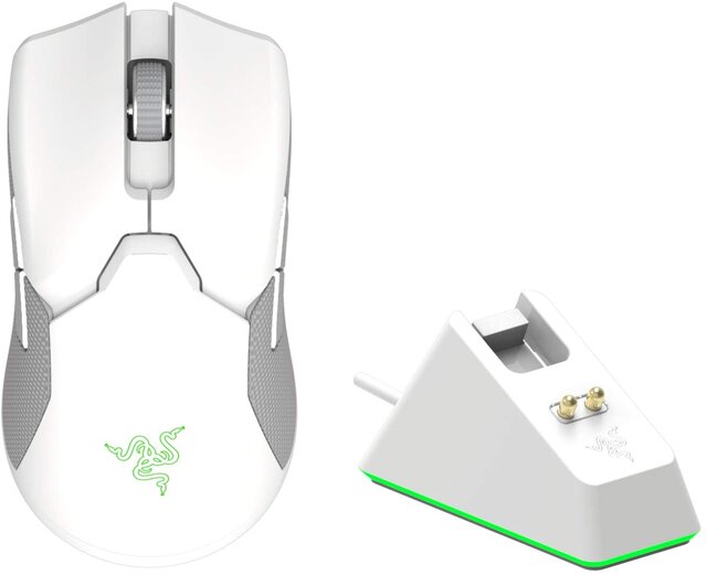 Razer 超高速ワイヤレスマウス 充電ドッグセット Viper Ultimate Mercury White を5月14日に発売 インサイド