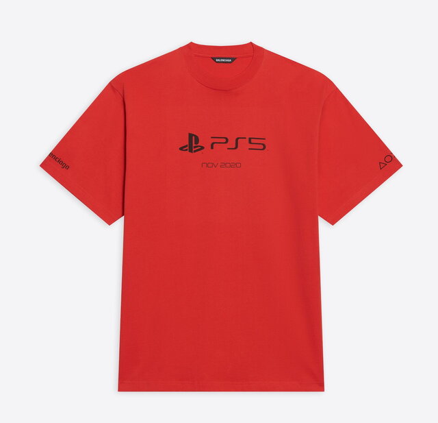 売れ筋がひクリスマスプレゼント! BALENCIAGA×PS5 Tシャツ