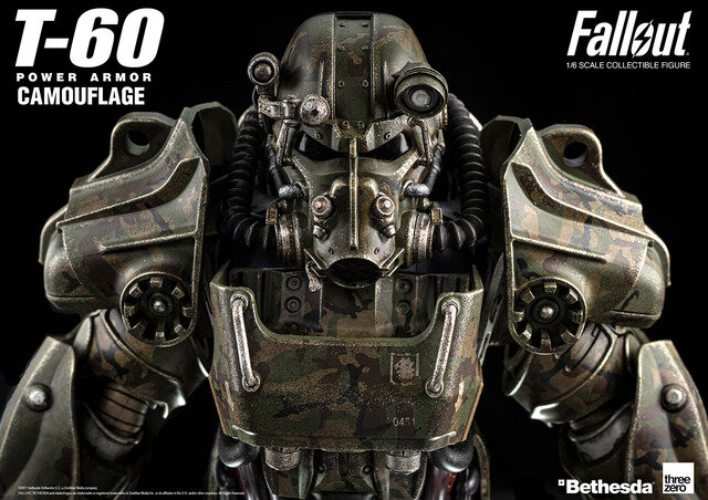 ヘルメットの着脱も！『Fallout』パワーアーマー「T-60」迷彩バージョンフィギュアの予約が6月25日から開始