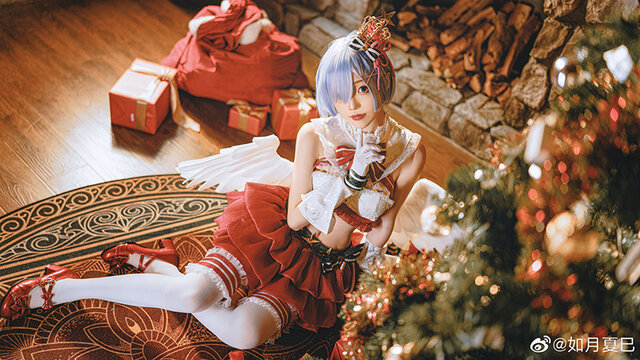 コスプレ】『リゼロ』レム『青ブタ』桜島麻衣のクリスマス衣装が