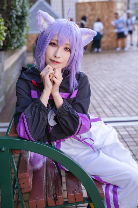 VTuber ホロライブ 猫又おかゆ コスプレ 衣装 ウィッグ 通常 - コスプレ