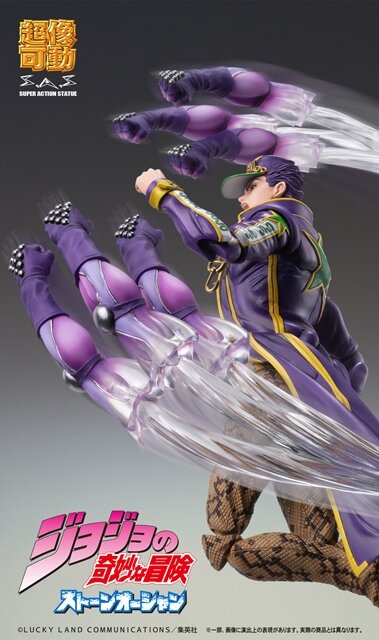 『ジョジョ』第6部の「空条承太郎」が、「超像可動シリーズ」フィギュアに―オラオララッシュを再現できるエフェクトパーツが付属ッ！