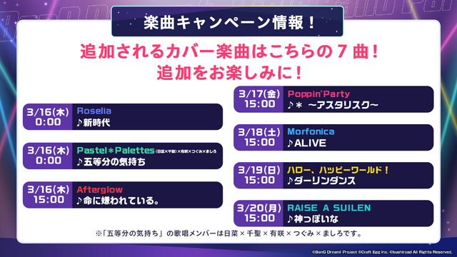 『ガルパ』をはじめるなら今！6周年超大型アップデートを実施ー3Dライブモードの実装、最大200回分ガチャ無料、コラボ3D衣装、カバー楽曲の追加など盛りだくさん