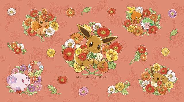 当店一番人気】 ポケモン イーブイ シルクアイマスク Fleur de Coquelicot