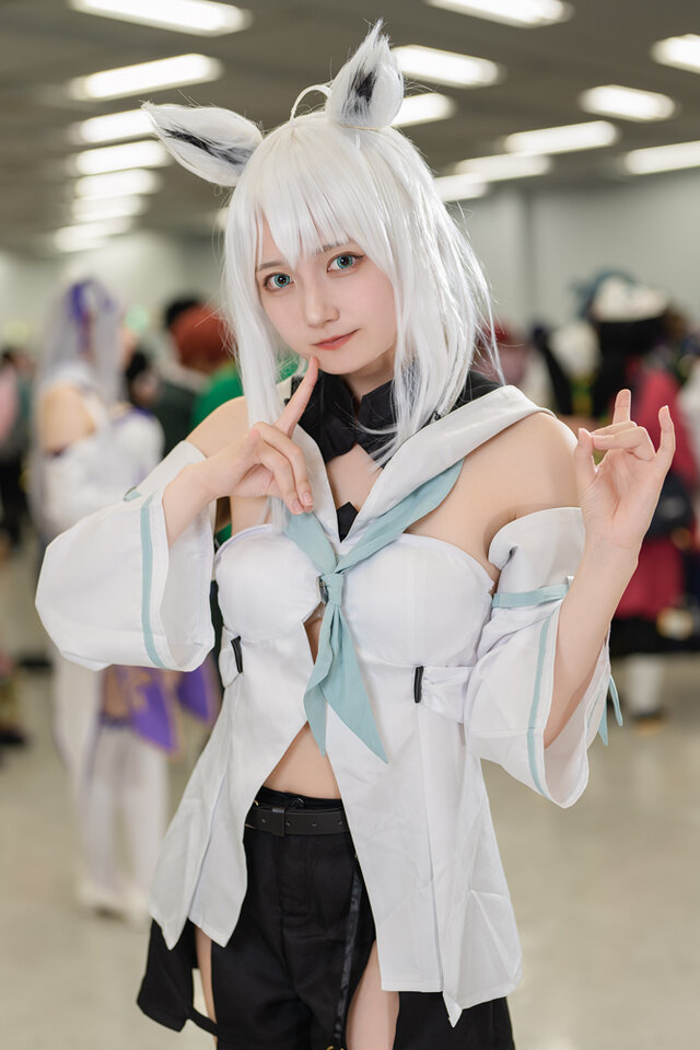 コスプレ】「ホロライブ」白上フブキの耳ともふもふのしっぽが