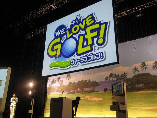 【CAPCOM Wii&DS新作タイトル発表会】井上和香さんと江連プロが『WE LOVE GOLF!』をプレイ!