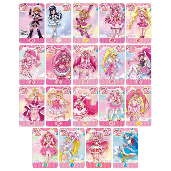 歴代「プリキュア」主人公をデザインしたPIICA・クリアパスケースセットが予約受付中!全19種類を展開
