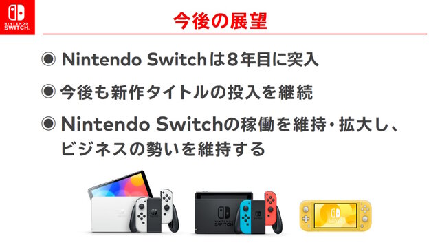 8年目を迎えるニンテンドースイッチ、これまでのライフサイクルに囚われることなく「新作タイトルの展開を続ける」