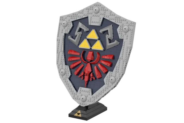 レゴで『ゼルダの伝説』マスターソード&ハイリアの盾を完全再現する海外ユーザー現る―こだわりのディスプレイ台まで用意