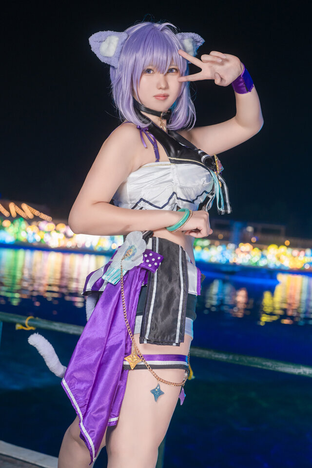 猫又おかゆ「ホロライブ」／ねお（@Luxaky920）、撮影：tama（X：@tama_0811_）