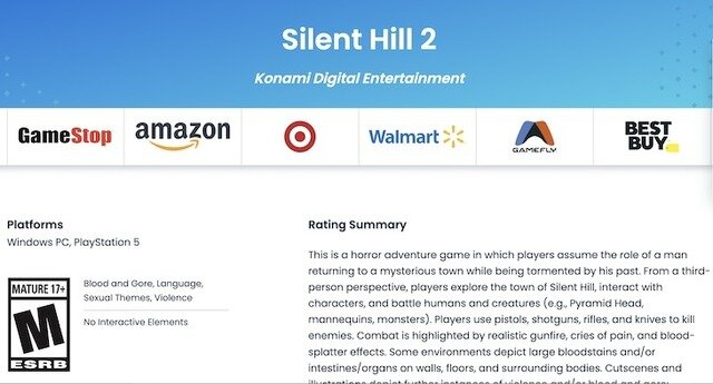 リメイク版『SILENT HILL 2』米ESRBレーティングページ公開―対象年齢は17歳以上、ブラとTバック姿の女性ポスターや違法行為をほのめかす会話が登場