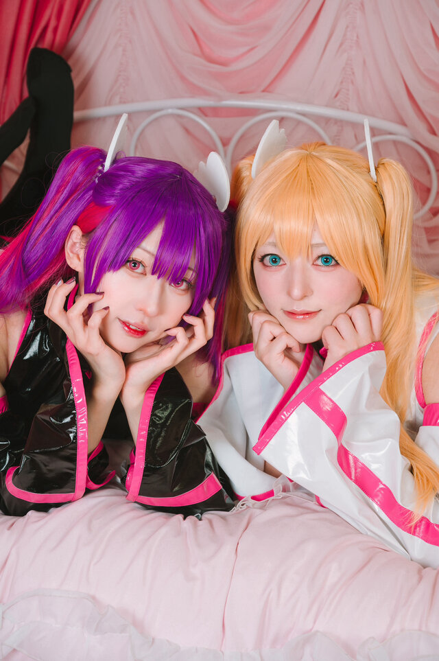 ミリエラ／えこぴ（X：@_echo_11）、リリエル／鹿目ろあ（X：@kaname_loa）、撮影：まさ（X：@papio3821）