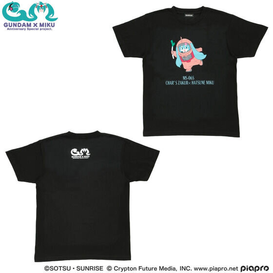ネギを持った旧ザクぐるみが可愛い！「ガンダム」×「初音ミク」Tシャツやアクスタなど、多数のグッズがプレバンにて予約受付実施