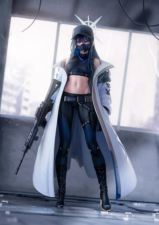 鍛え上げられた腹筋にドキッ！『ブルアカ』「サオリ」フィギュアが最高にクール、特徴的なコート、メカニカルなマスクなども完全再現