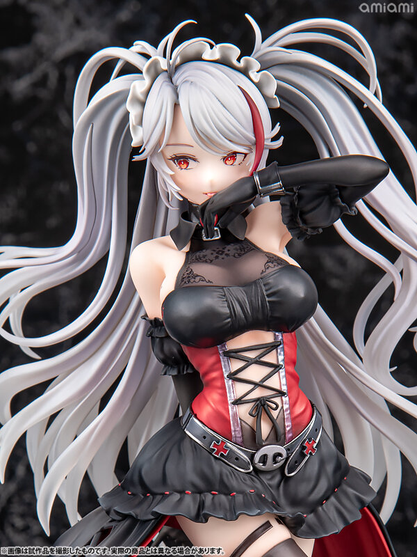 悪戯っぽく微笑む口元から舌先がチラリ…『アズレン』より「プリンツ・オイゲン:この夜に酔いしれ」フィギュアがクールでミステリアス