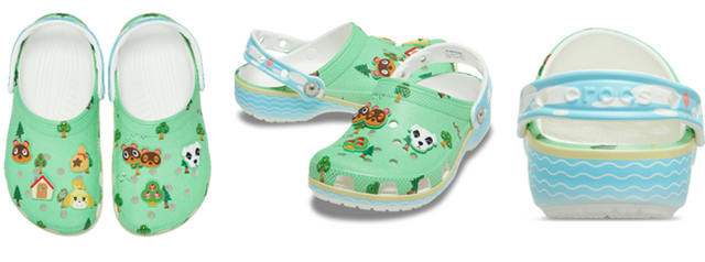 足元が『どうぶつの森』の無人島に！「クロックス」コラボが遊び心満載、取り外し可能なジビッツチャームにはたぬきちやとたけけも