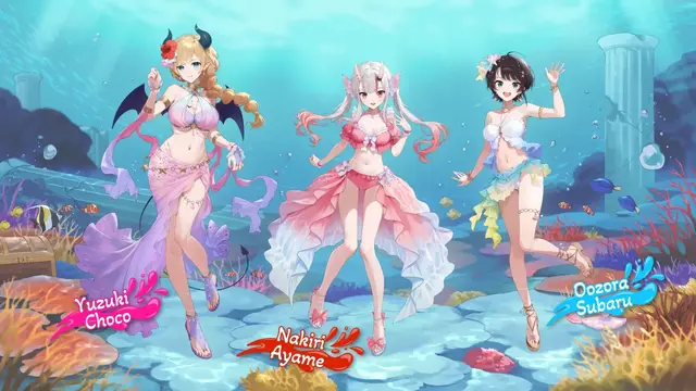 ホロライブ3期生たちが「ホロナツ衣装」の三面図をお披露目！マリン船長「けっこう際どいんですケド キービジュだと隠されちゃった」