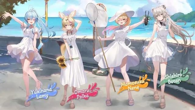 ホロライブ3期生たちが「ホロナツ衣装」の三面図をお披露目!マリン船長「けっこう際どいんですケド キービジュだと隠されちゃった」