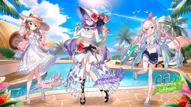 ホロライブ3期生たちが「ホロナツ衣装」の三面図をお披露目！マリン船長「けっこう際どいんですケド キービジュだと隠されちゃった」