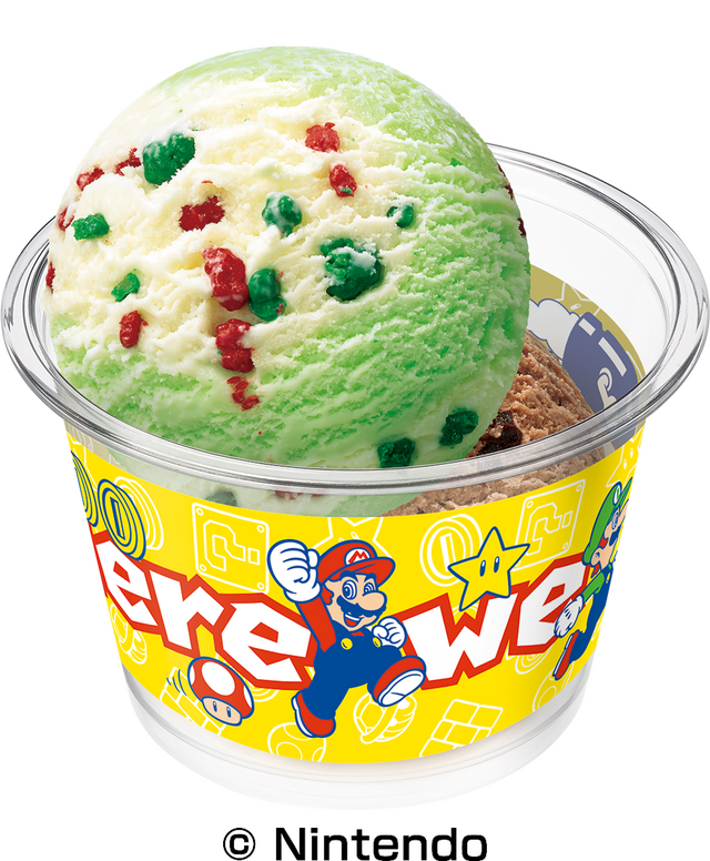 『スーパーマリオ』×「サーティワン」コラボに追加アイテム！マリオのスプーン付きダブルカップが7月18日発売、オリジナルフレークシールの配布も