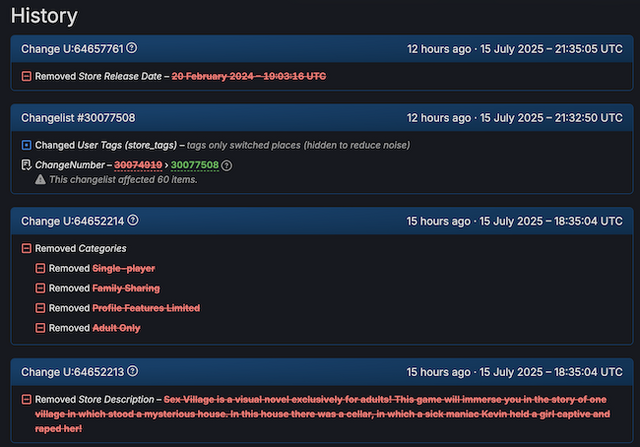 Steam「特定の成人向けコンテンツ」を早速制限。ガイドライン更新に伴いルール違反のゲーム削除