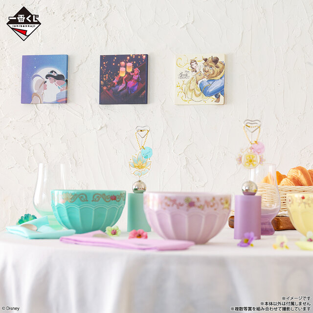 「ディズニープリンセス」新作一番くじの全ラインナップ公開!ラプンツェルのフィギュアや、「美女と野獣」「白雪姫」のチャームなど上品で可愛い