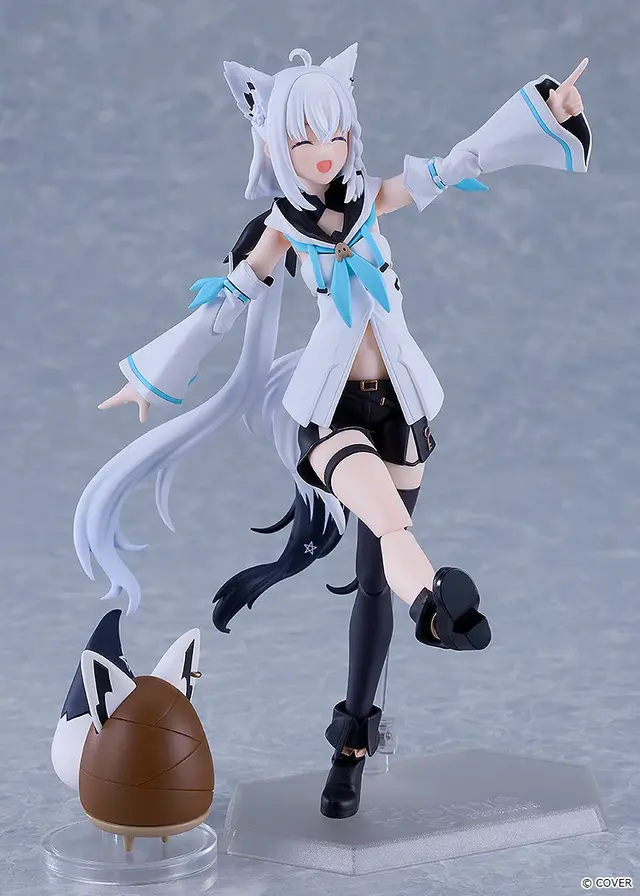 ホロライブ・ 白上フブキのアクションフィギュア「figma」が予約受付開始!オプションパーツにキャラクター「すこん部」「おるやんけ」付属