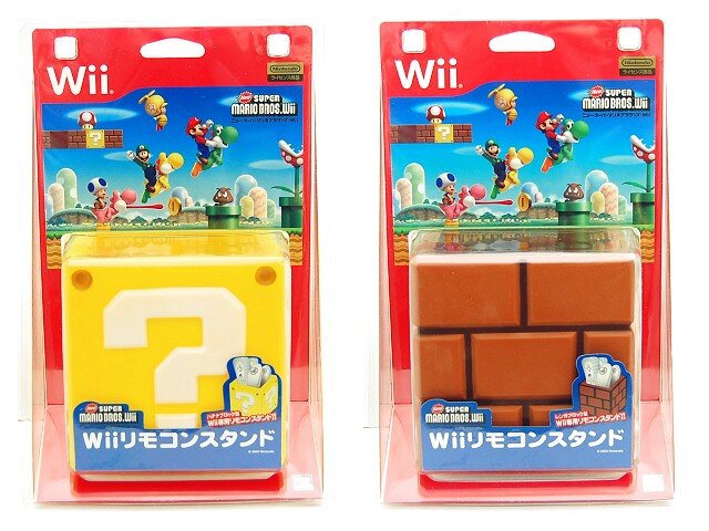 スーパーマリオのブロックに楽しく収納「Wiiディスクケース＆Wiiリモコンスタンド」・・・週刊マリオグッズコレクション第117回