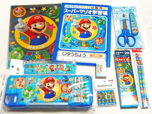 青と黒のキラキラ文具 マリオのステーショナリーグッズ11 週刊マリオグッズコレクション第122回 インサイド