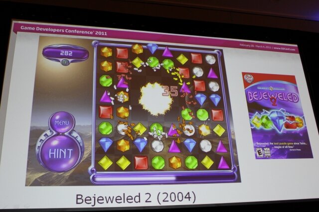 【GDC2011】毎日1億回以上遊ばれる不朽の名作パズル『Bejeweled』の10年を振り返るポストモーテム