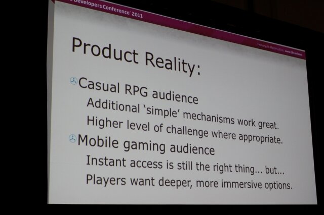 【GDC2011】本格的なMMORPGをスマートフォンで実現するための進化させるゲームデザイン