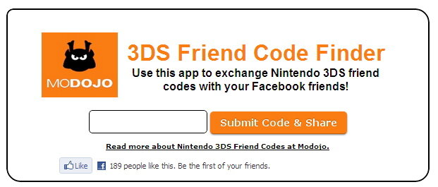 Facebookで簡単に3DSのフレンドコードを交換できるアプリ