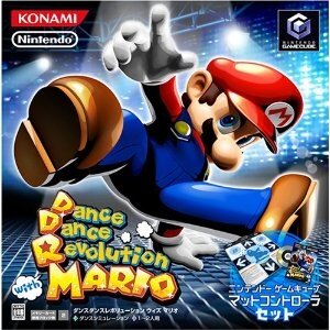 バイオリンを弾きながら Ddrwithマリオ をプレイする女性 インサイド